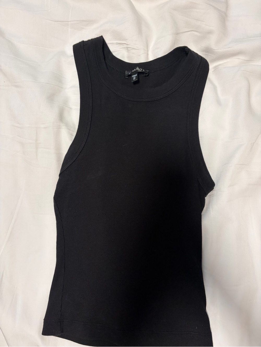 Dynamite Black Ribbed Tank Top